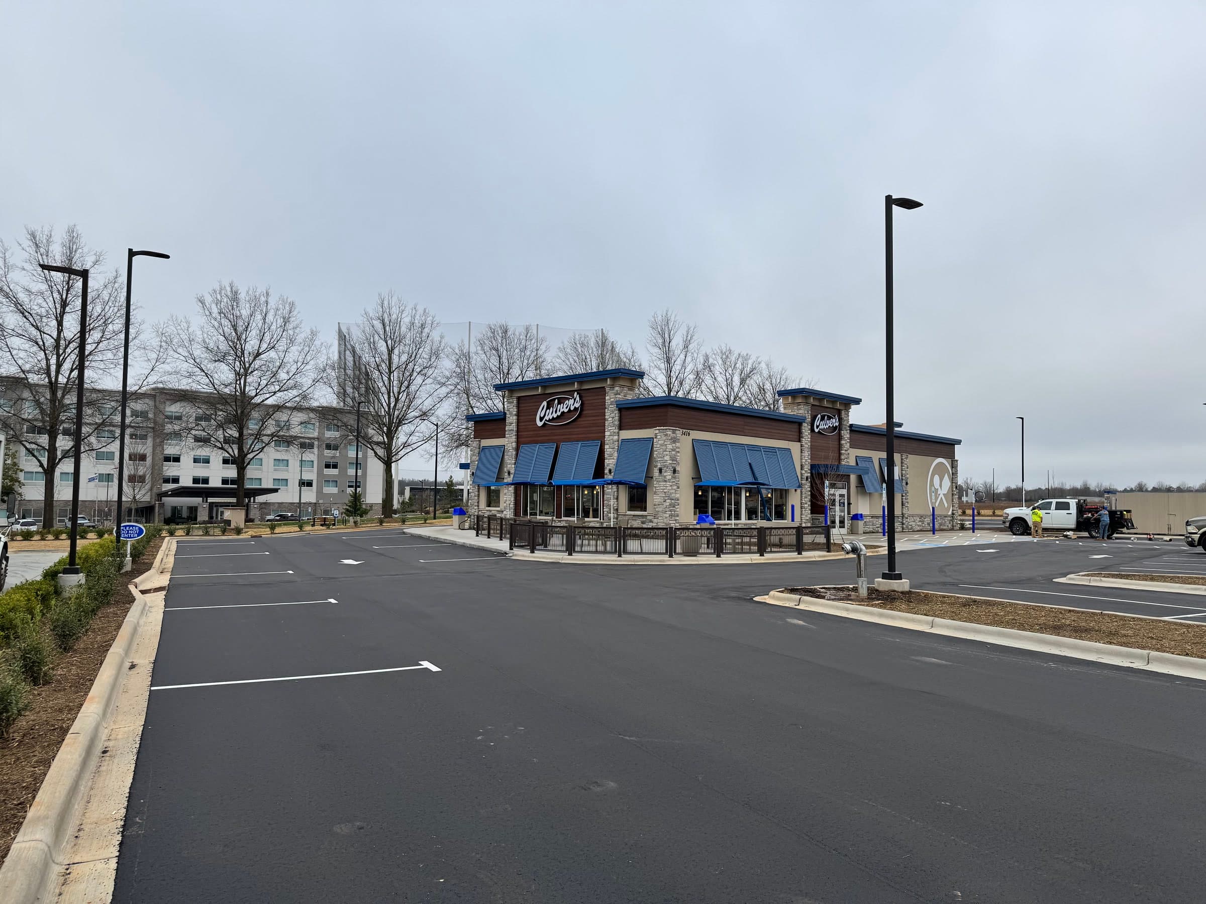 Culver's Restaurant: site prep / paving / striping / curb / utilities by HD Grading in Charlotte, NC